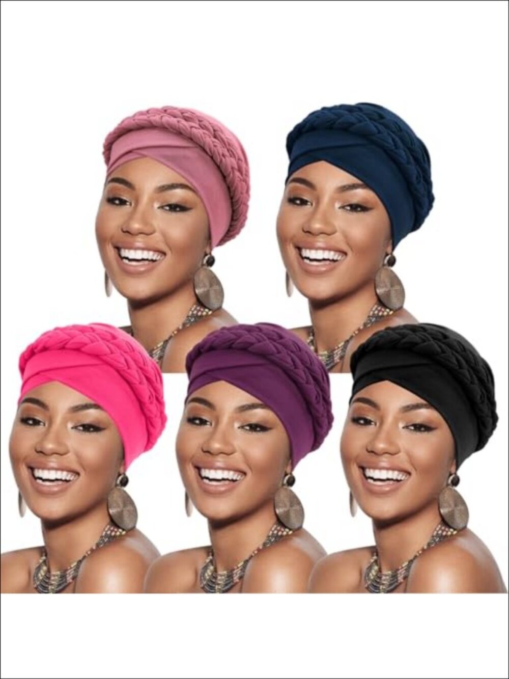 Women's Pre-Tied Turban Headwrap Beanie Twist Headscarf Chemo Cap